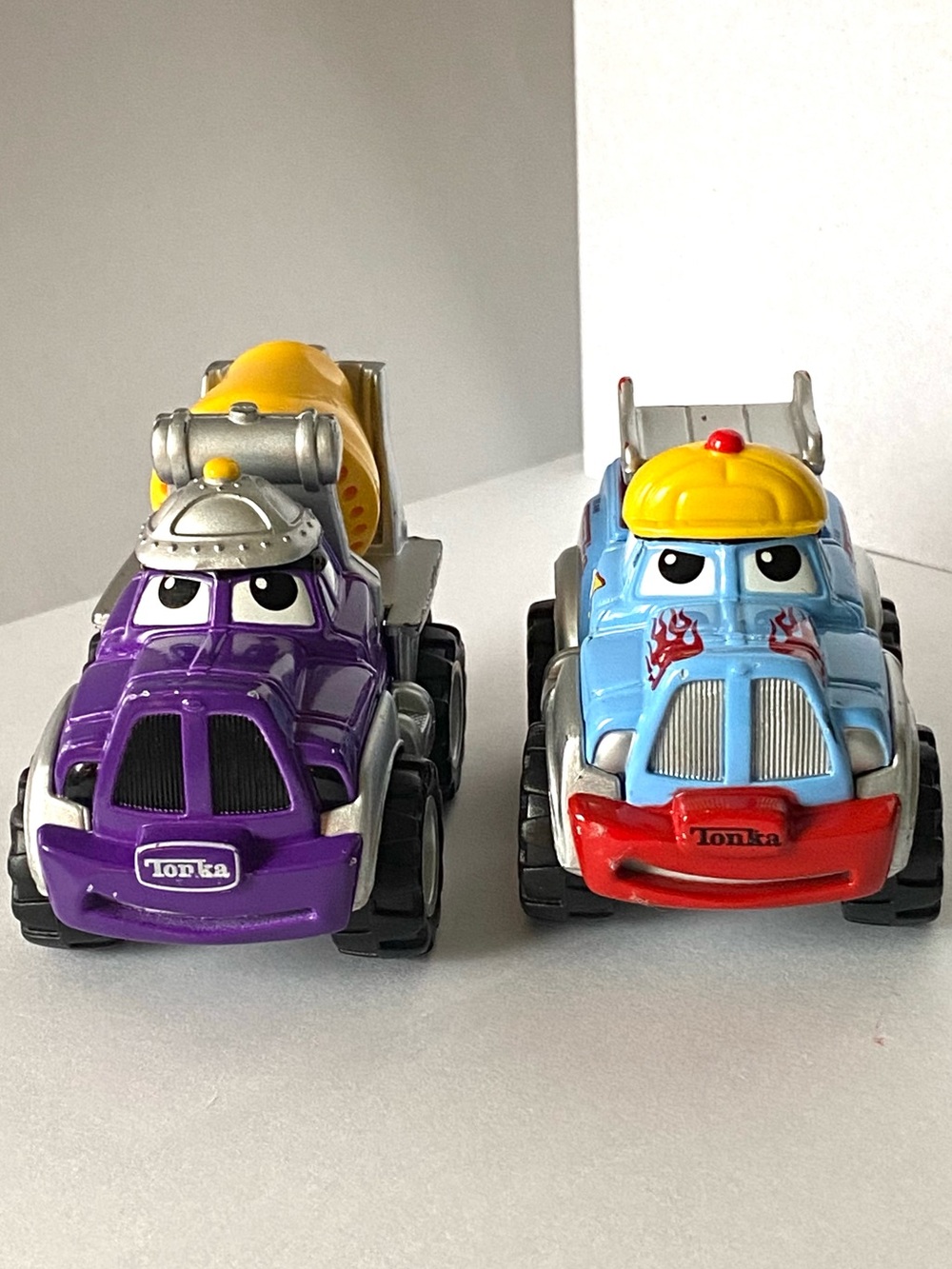 Tonka Purple & Light Blue Mini Diecast Dump and Cement Toy Trucks